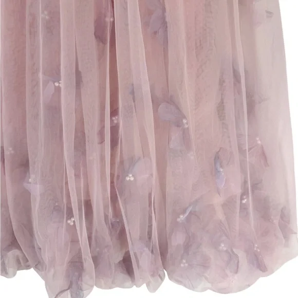 Anthropologie Blossom Bubble Lavender and Pink Tulle Midi Skirt Medium - Picture 7 of 11